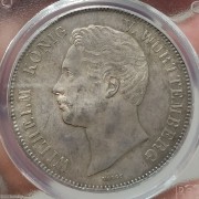 【德藏】德国1855年符腾堡流通2泰勒银币 PCGS MS64+