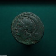 古罗马共和时期雅典娜与战船铜币