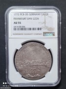 【德藏】1772年德国法兰克福城市景观老泰勒银币 NGC AU55
