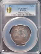 【德藏】1761年德国科隆结婚金婚纪念大银章 50mm PCGS SP61