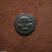 古希腊西西里岛女妖戈尔贡与猫头鹰铜币