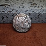 古希腊银币大名誉品-托勒密象盔亚历山大
