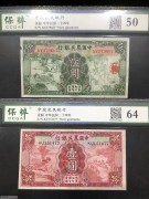 ★110元出 好品评级 农民银行 红1元 绿5元 农耕图