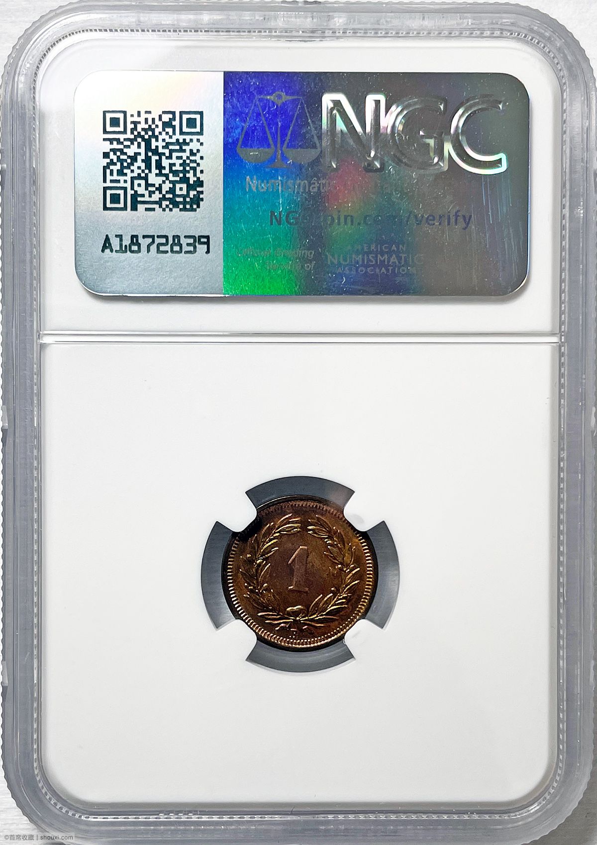 NGC-MS64RB 1926年瑞士1生丁铜币- 首席收藏网- 中文钱币收藏门户