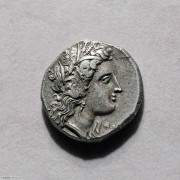 ★XF 古希腊卢卡尼亚地区梅塔蓬城德墨忒尔银币