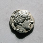 ★AU 古希腊阿提卡地区雅典城猫头鹰银币