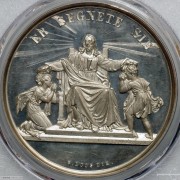 ★PCGS-SP63 19世纪德国宗教洗礼银章