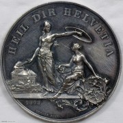 ★UNC 1890年瑞士弗劳恩费尔德射击节美女与野兽银章