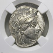 ★NGC-AU 古希腊雅典城智慧女神雅典娜和猫头鹰银币